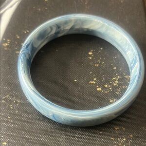 Blue Marbled Bangle Bracelet #78003CLR